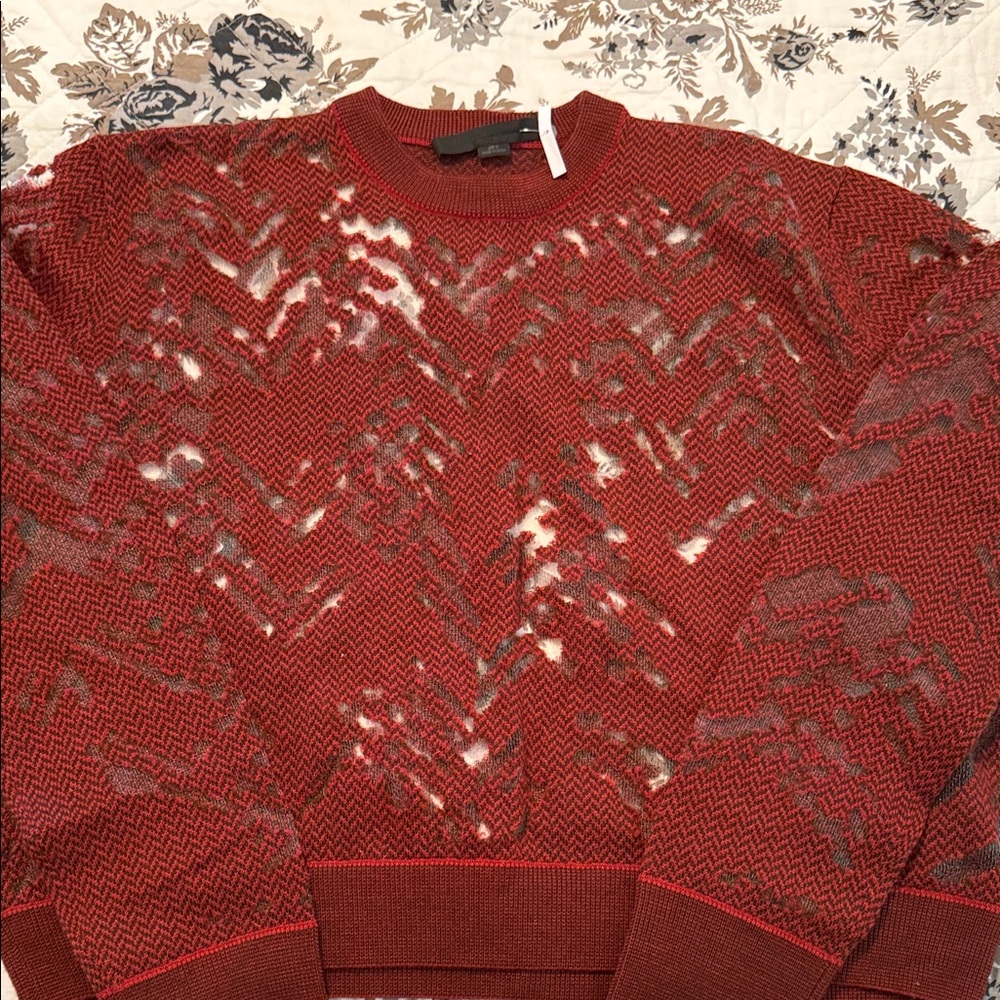 Alexander Wang Cropped Mesh Sweater